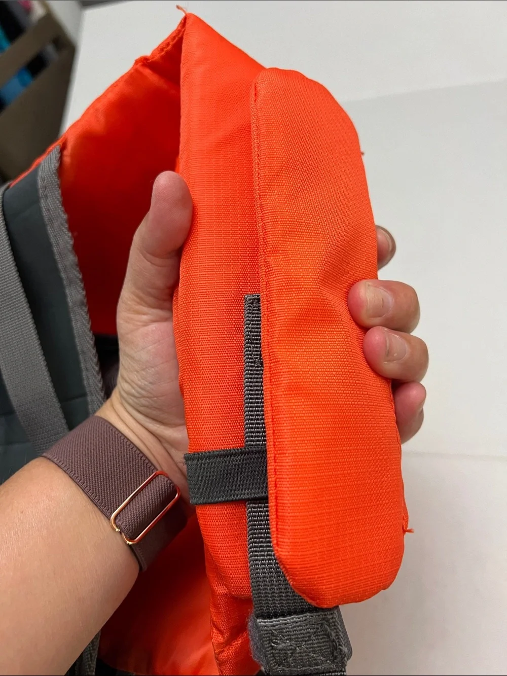 Outward Hound High-Visibility Orange & Gray Dog Life Jacket with Grab Handle L